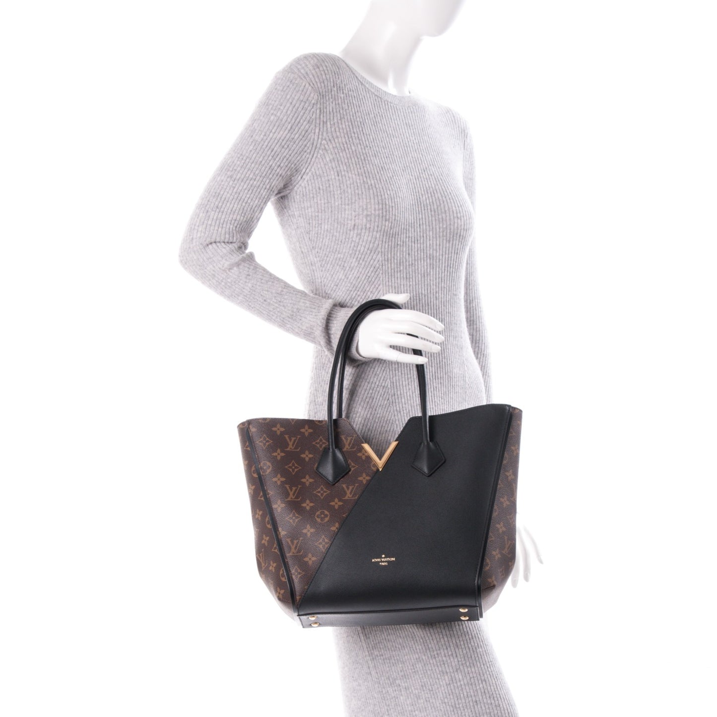 Calfskin Monogram Kimono Tote Black