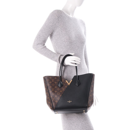 Louis Vuitton Calfskin Monogram Kimono Tote Black 2 of 7