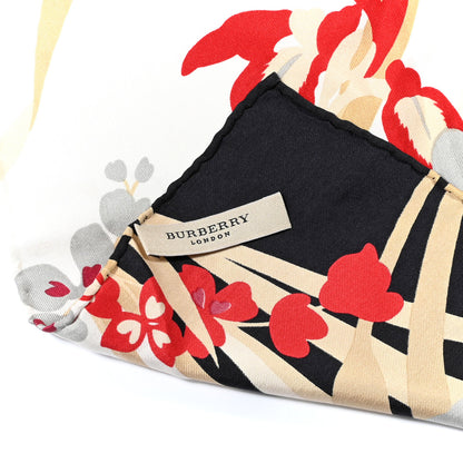Burberry Silk Floral Print Scarf Multicolor 3 of 5