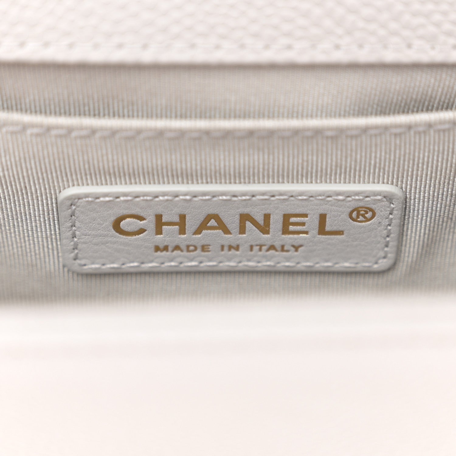 Chanel Caviar Quilted Small Boy Flap Light Grey 6 of 11