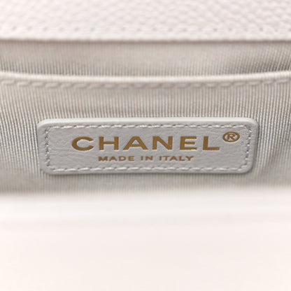 Chanel Caviar Quilted Small Boy Flap Light Grey 6 of 11