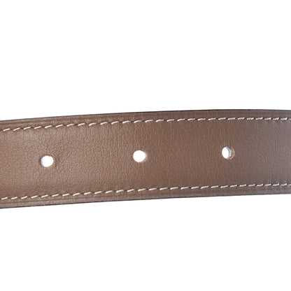 Hermes Epsom Swift 24mm Collier De Chien CDC Belt 80 White Etoupe 4 of 7