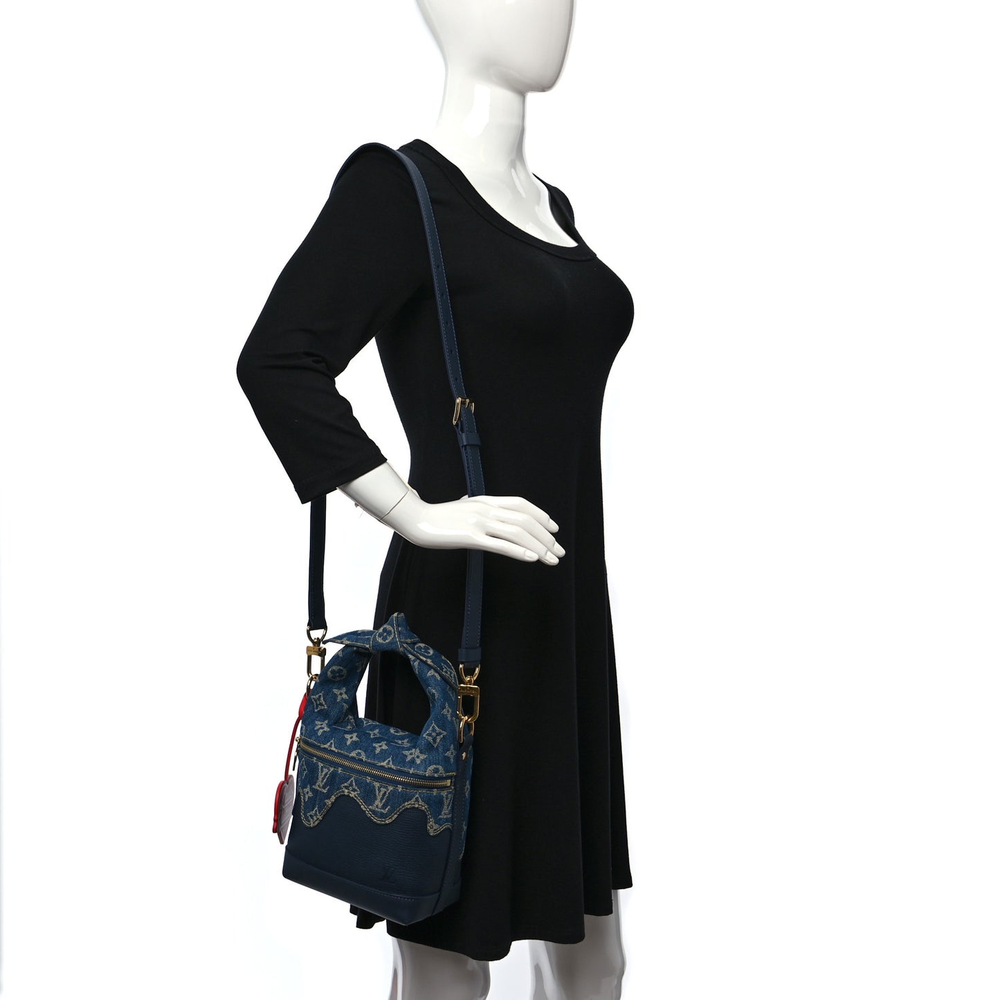 X NIGO Taurillon Monogram Denim Japanese Cruiser Blue