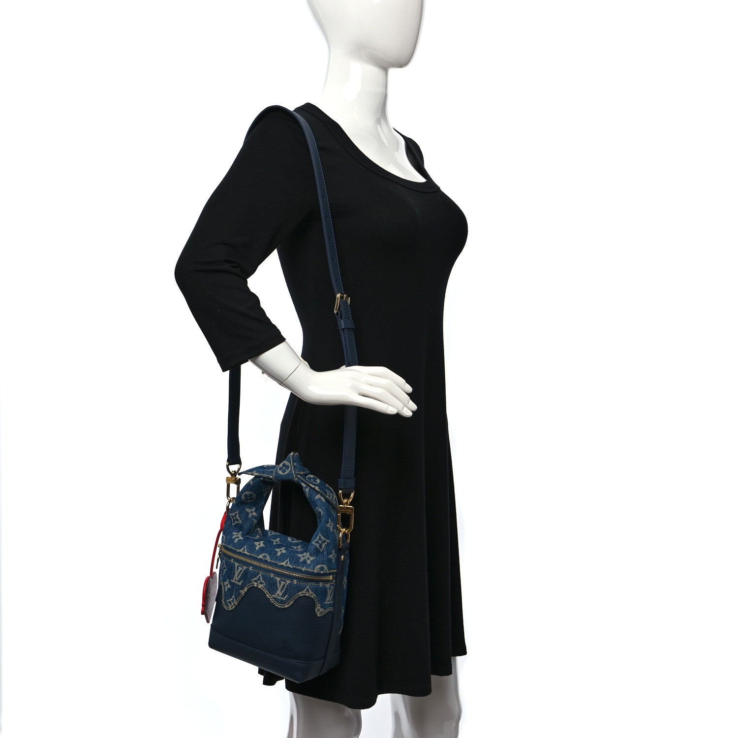 Louis Vuitton X NIGO Taurillon Monogram Denim Japanese Cruiser Blue 2 of 11