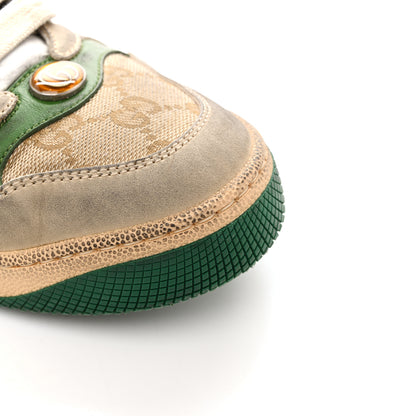 Gucci GG Monogram Nubuck Web Womens Screener Sneakers 39 New Sand Dusty Milk Vintage Green 38 New Sand Dusty Milk Vintage Green 23 of 39