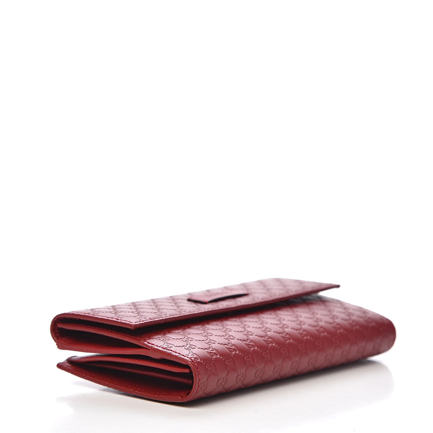 Microguccissima Continental Flap Wallet Red