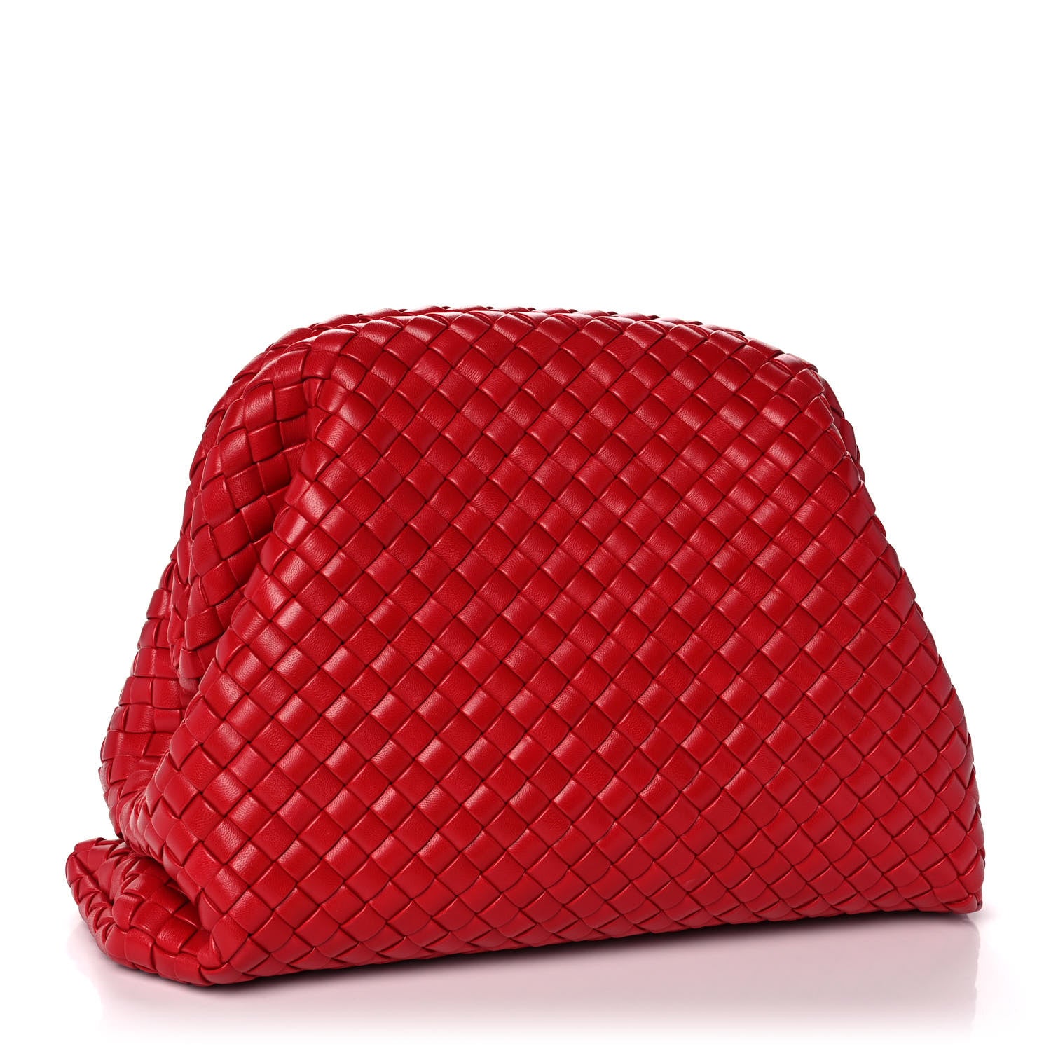 Bottega Veneta Nappa Intrecciato Padded Clutch Red 3 of 8