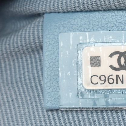Chanel Caviar Quilted Zip Card Holder Wallet Light Blue 7 of 7