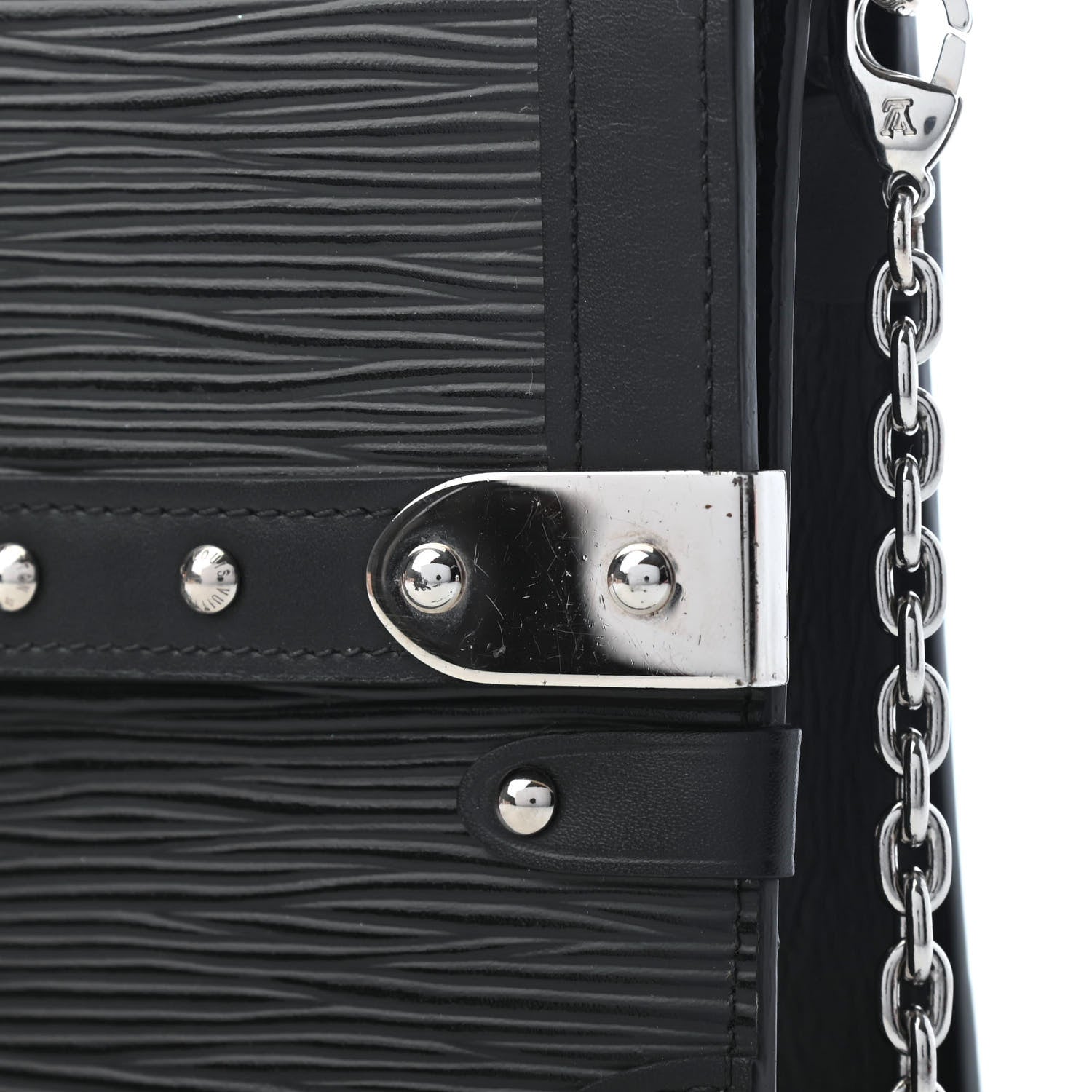 Louis Vuitton Epi Trunk Chain Wallet Black 8 of 9