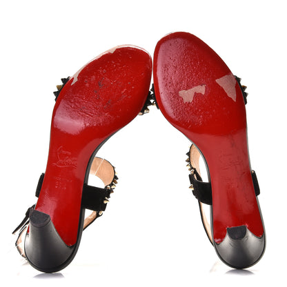 Christian Louboutin Veau Velours Bikee Bike 70 Sandals 37.5 Black 5 of 6