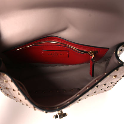 Valentino Garavani Lambskin Medium Rockstud Spike Shoulder Bag Poudre 5 of 8