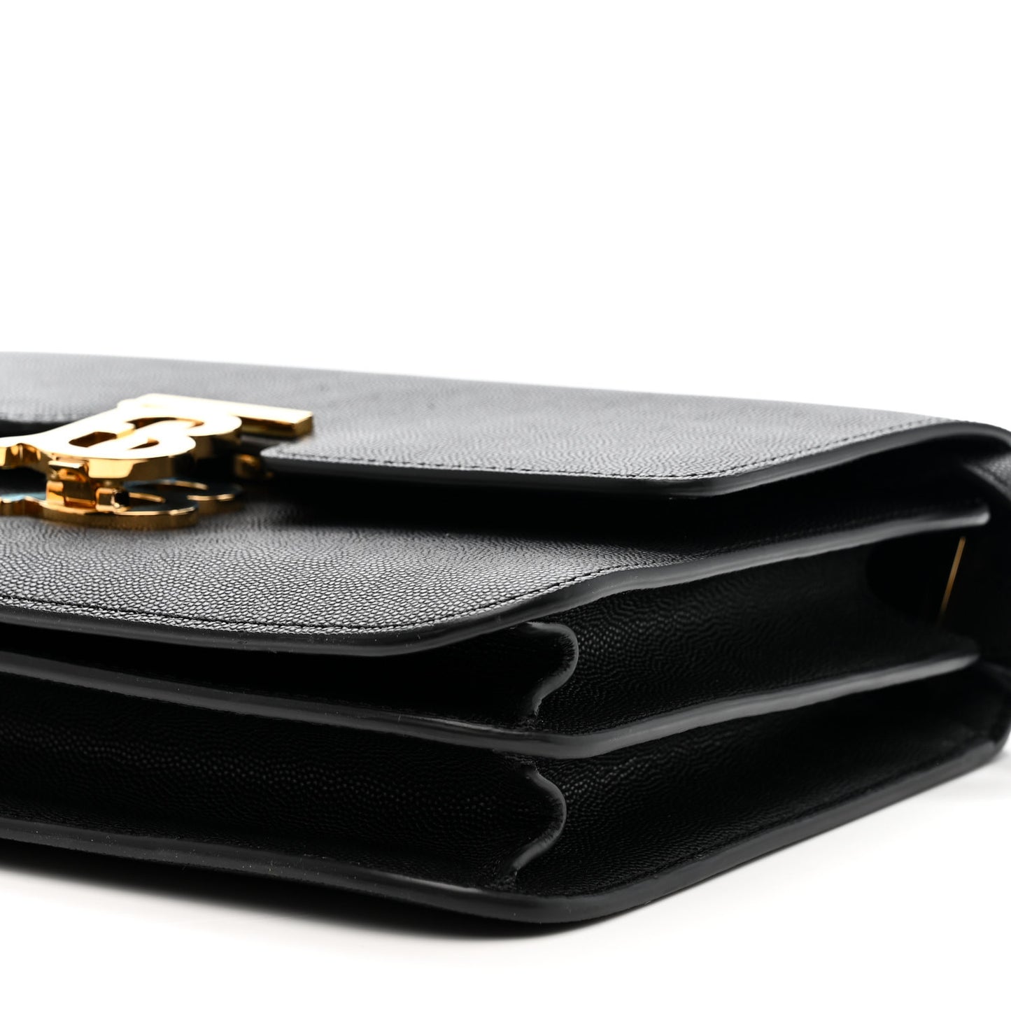 Grained Calfskin Medium TB Bag Black