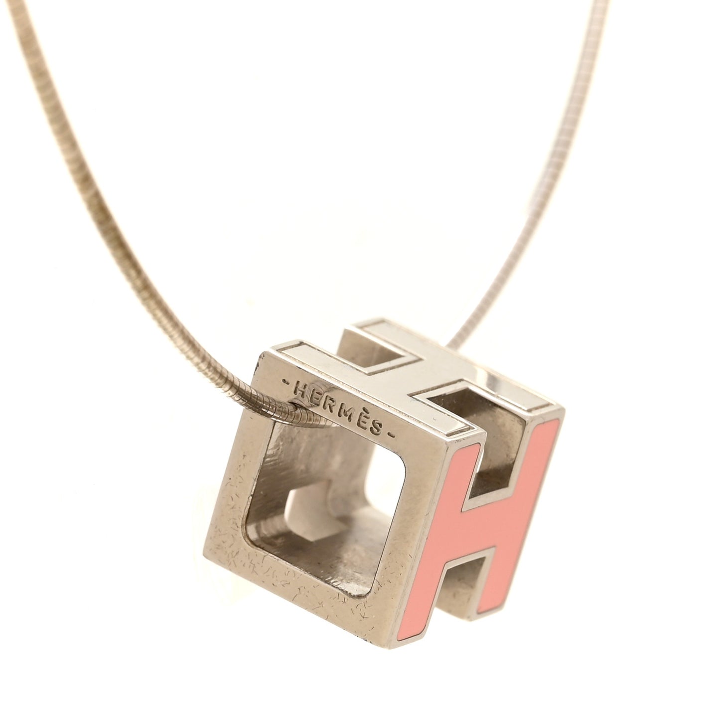 Palladium Mini Pop H Pendant Necklace Bubble Gum