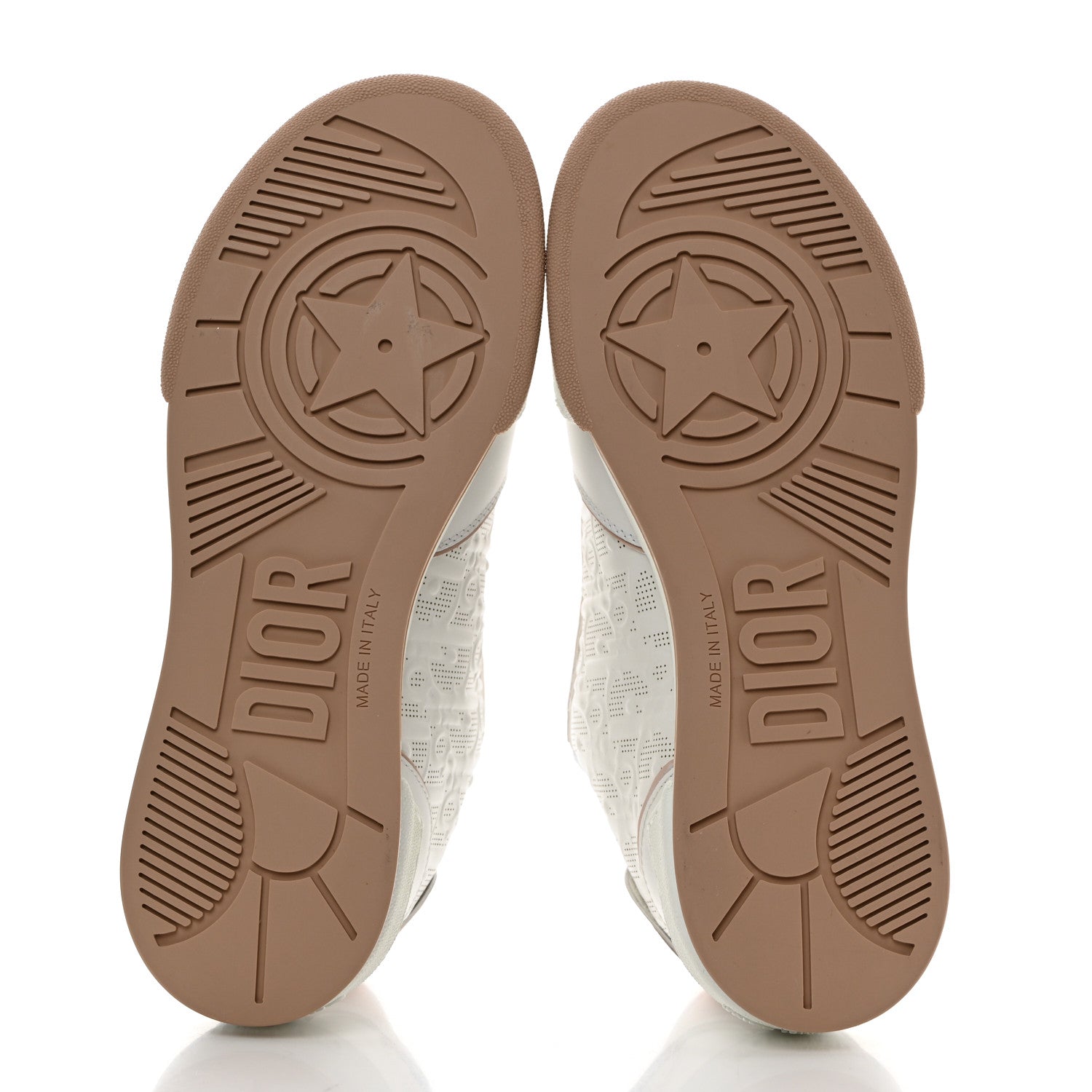 Christian Dior Calfskin Oblique Laser Perforated Dior One Low Sneakers 38.5 White Nude 5 of 8