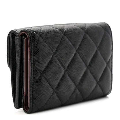 Chanel Caviar Quilted Double Flap Wallet Black 3 of 8