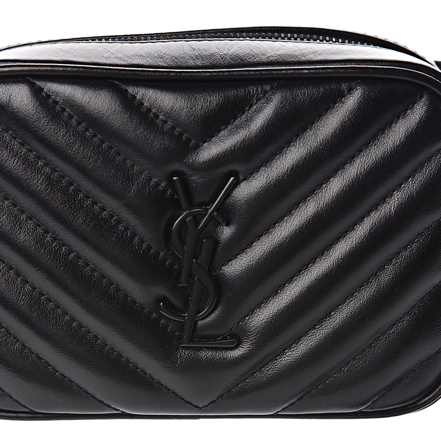 Calfskin Matelasse Monogram Lou Belt Bag Black