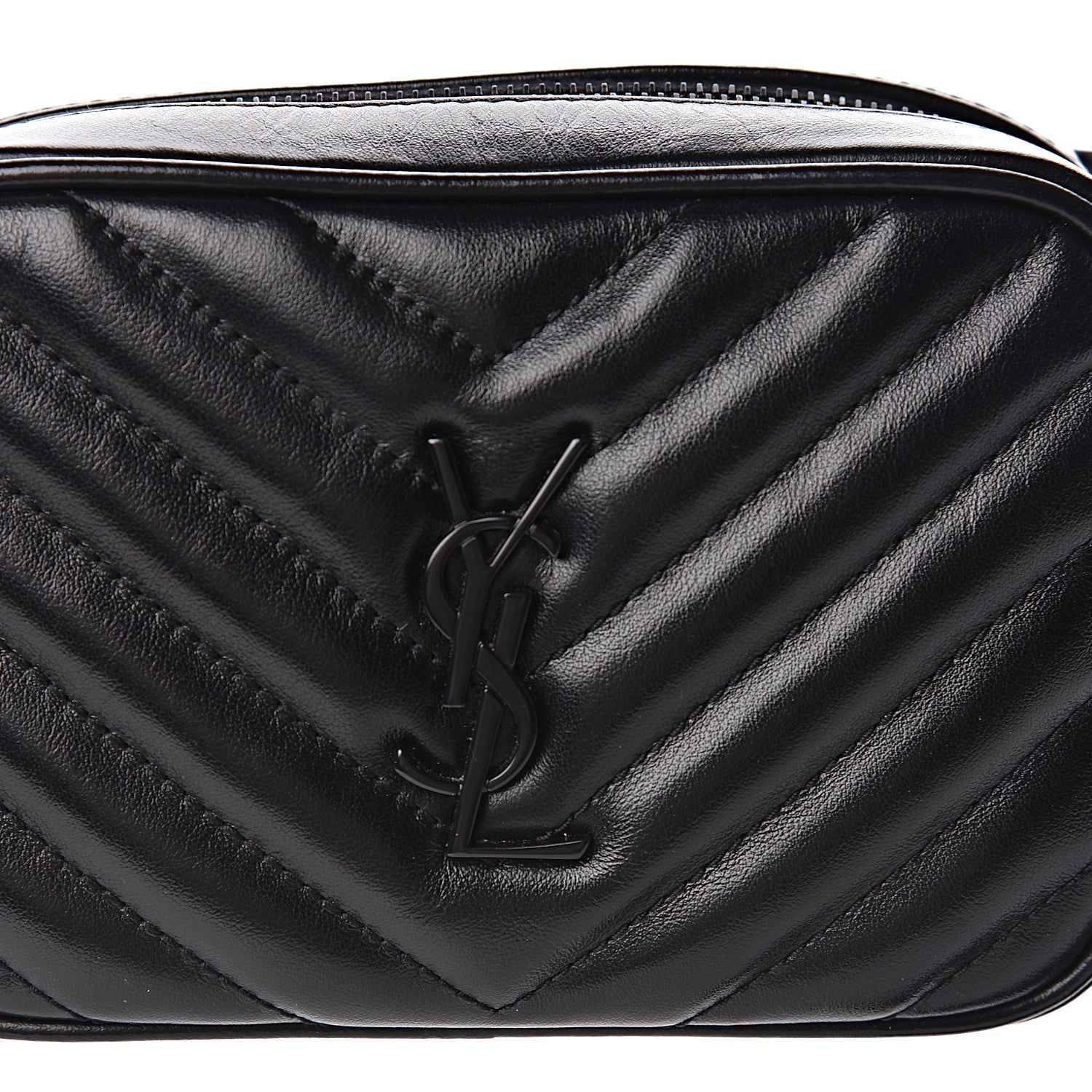 Saint Laurent Calfskin Matelasse Monogram Lou Belt Bag Black 10 of 10