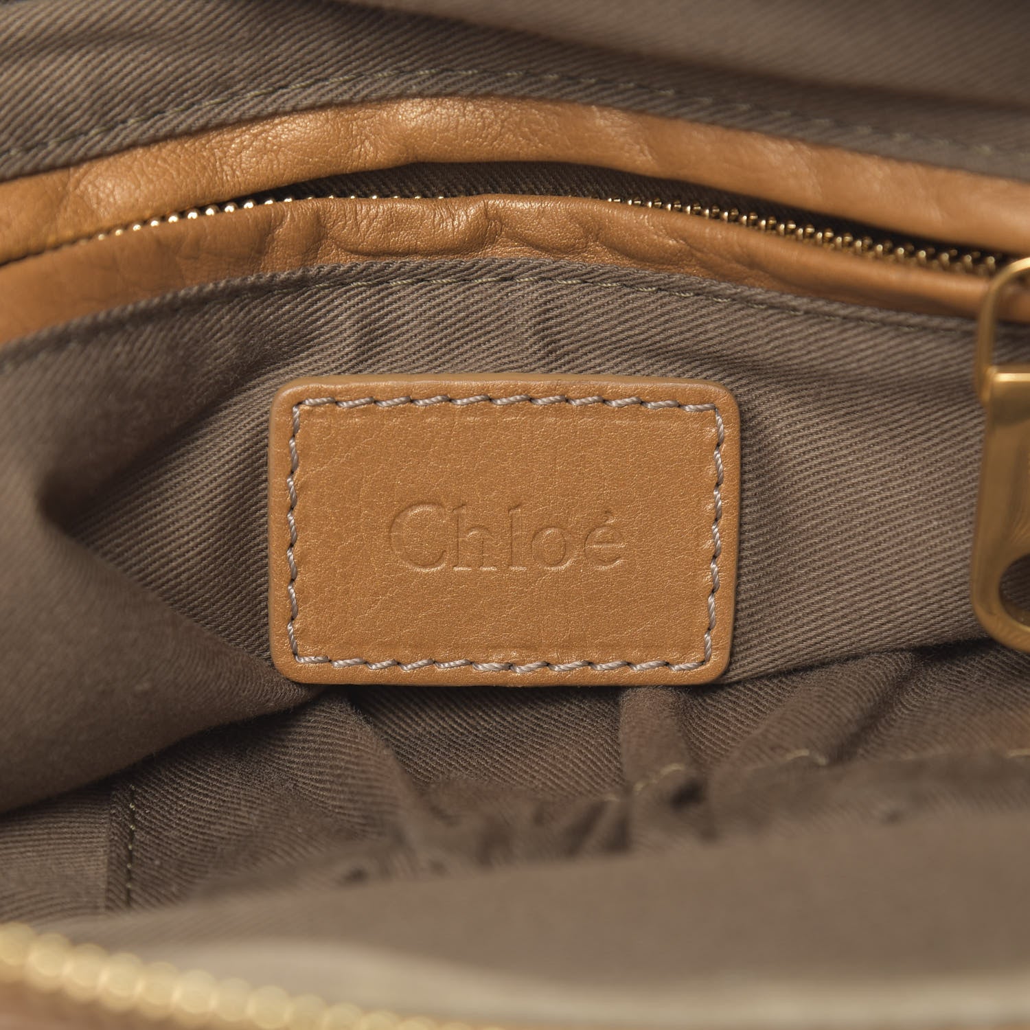 Chloe Metallic Calfskin Medium Marcie Satchel Brown 6 of 11