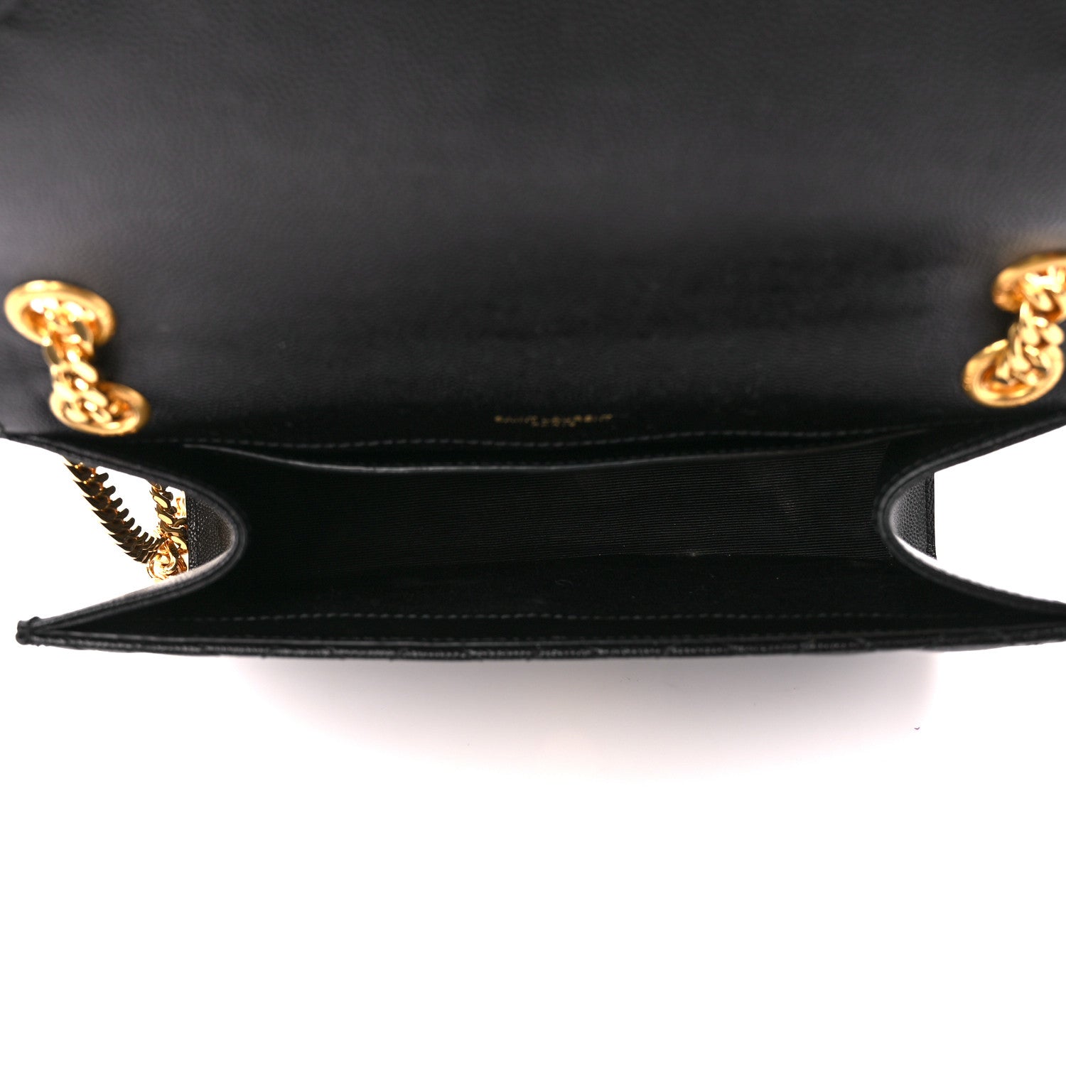 Saint Laurent Grain De Poudre Textured Mixed Matelasse Triquilt Medium Monogram Satchel Black 5 of 12