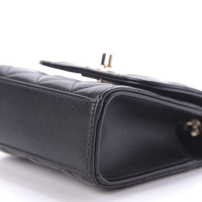 Chanel Lambskin Quilted Mini Trendy CC Chain Wallet Black 7 of 10