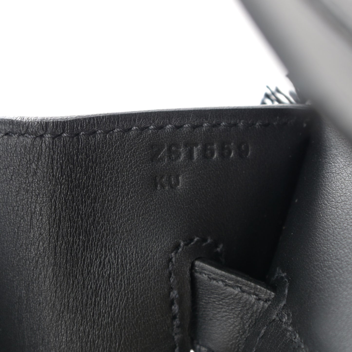Swift Twill H Fray Fray Birkin 35 Black Ecru