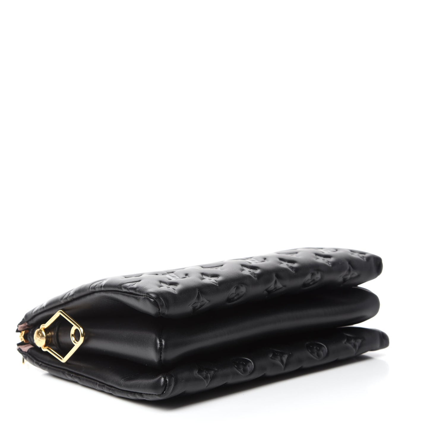 Lambskin Embossed Monogram Coussin PM Black