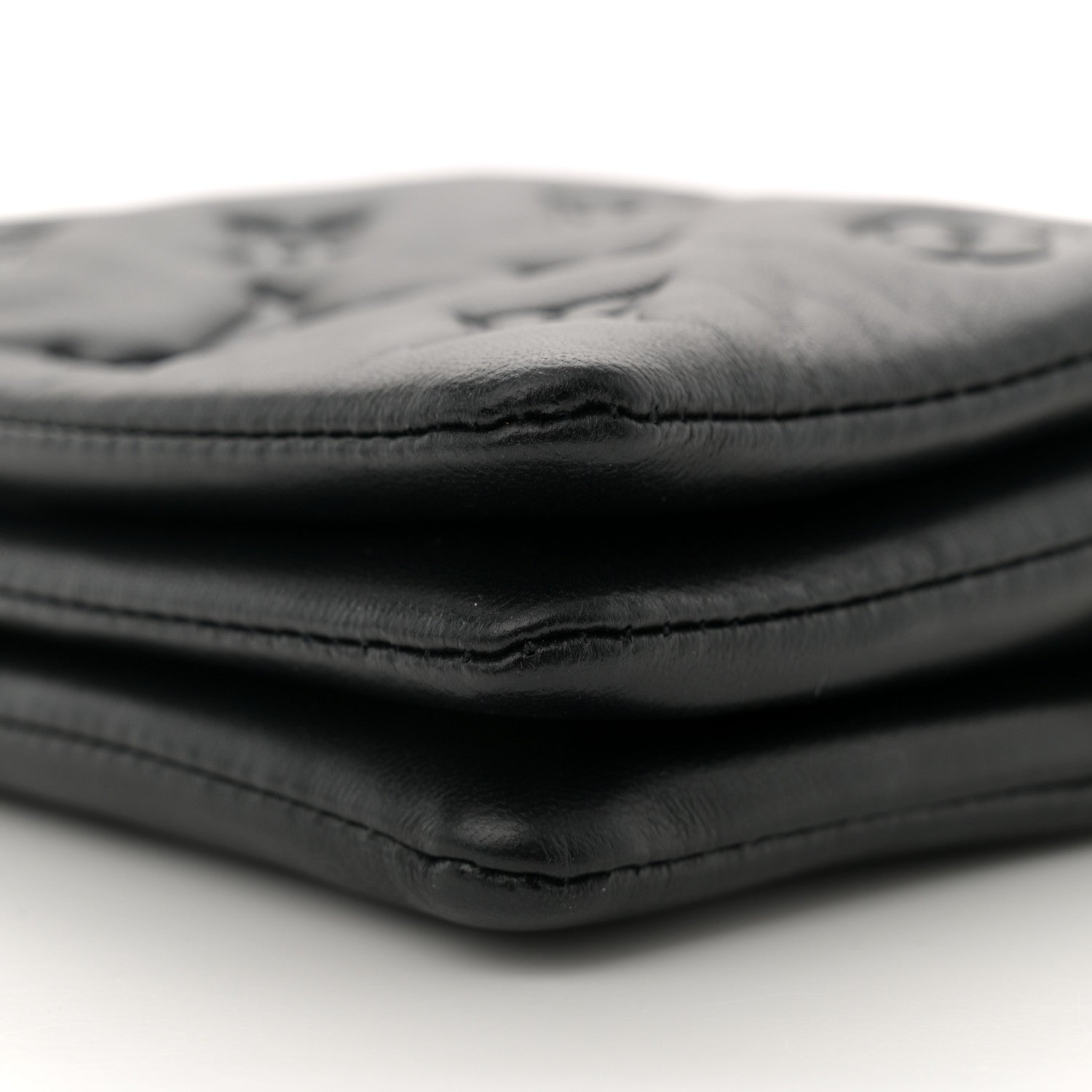 Louis Vuitton Lambskin Embossed Monogram Coussin Belt Bag Black 9 of 10