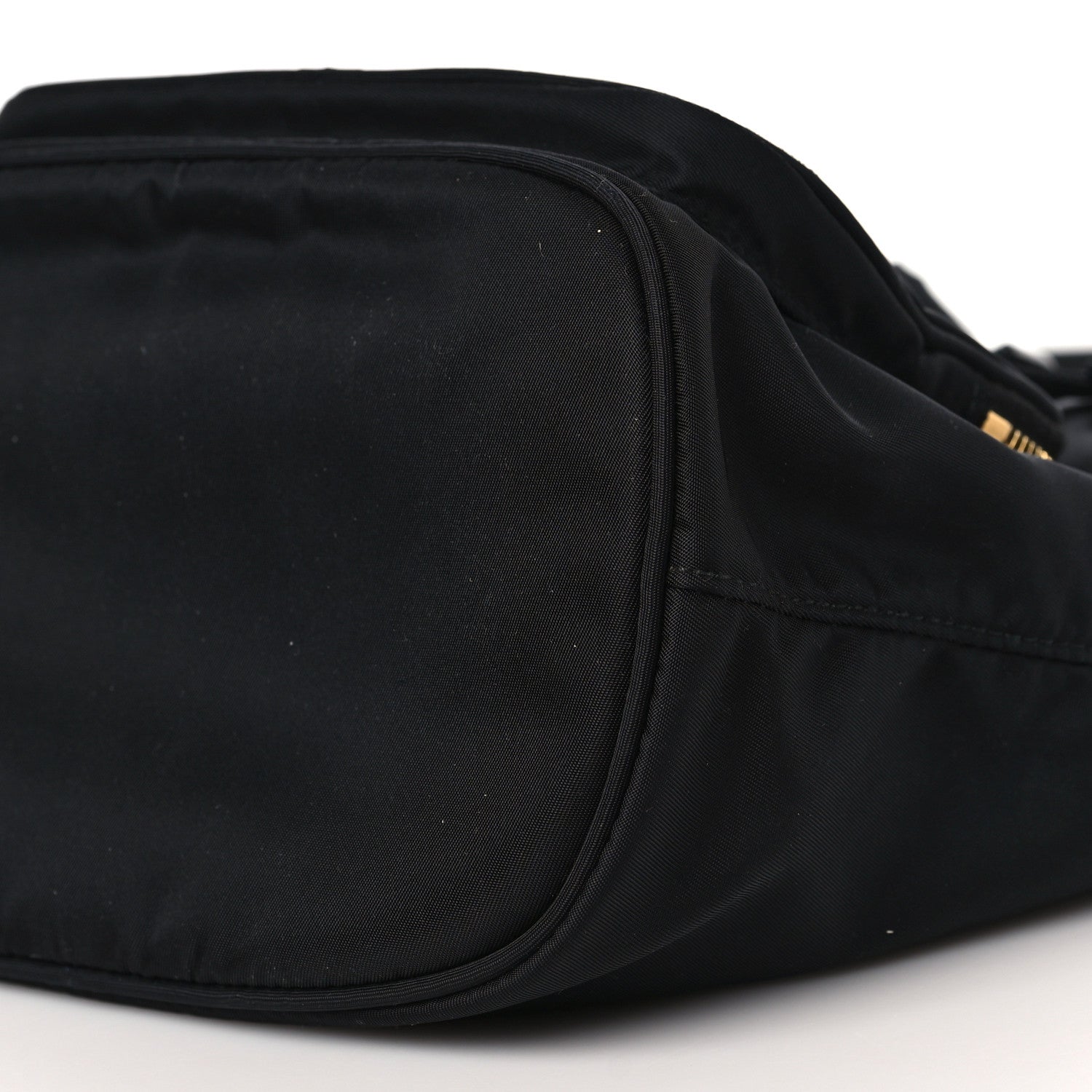 Prada Saffiano Tessuto Nylon Mini Bucket Crossbody Bag Black 8 of 8
