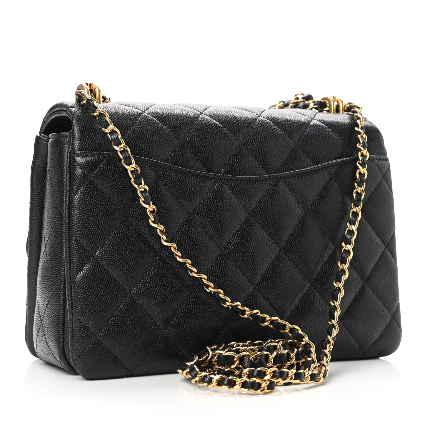 Caviar Quilted Coco First Flap Black