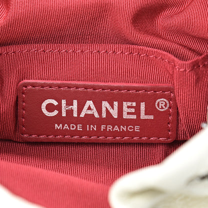 Chanel Aged Calfskin Quilted Small Gabrielle Bucket White 5 of 10