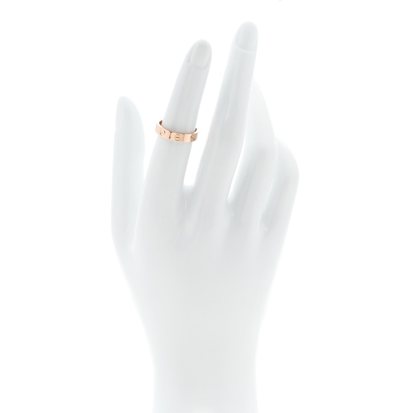 18K Pink Gold 3.5mm LOVE Wedding Band Ring 50 5.25