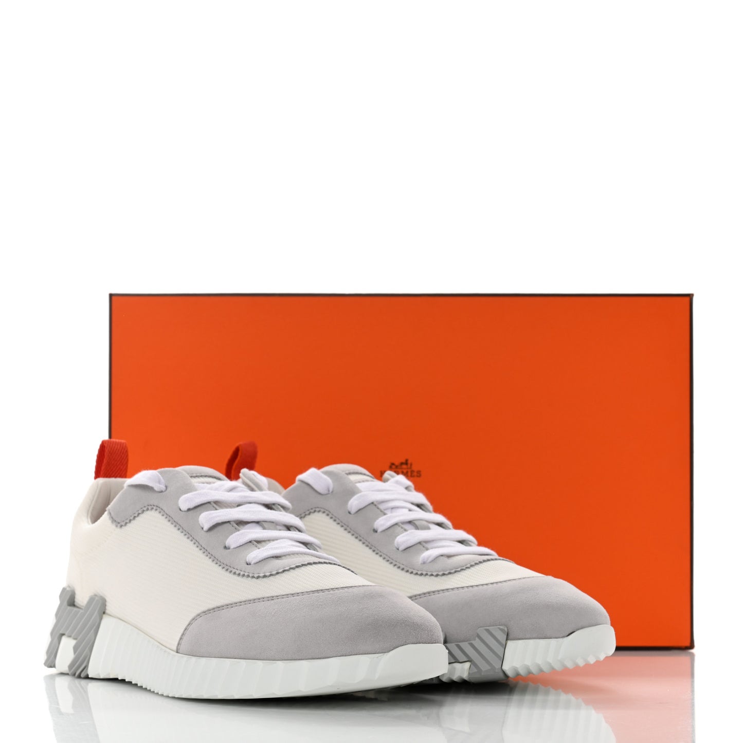 Technical Canvas Suede Goatskin Bouncing Sneakers 41 White Multicolor