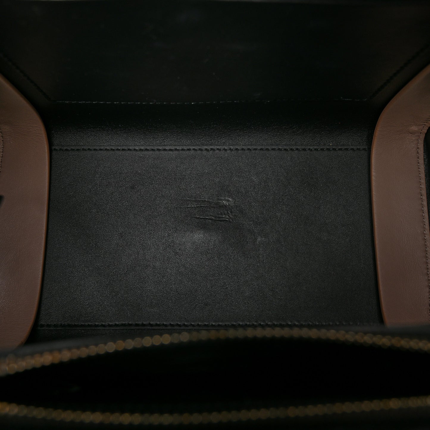 Grained Calfskin Small Edith Top Handle Bag Black