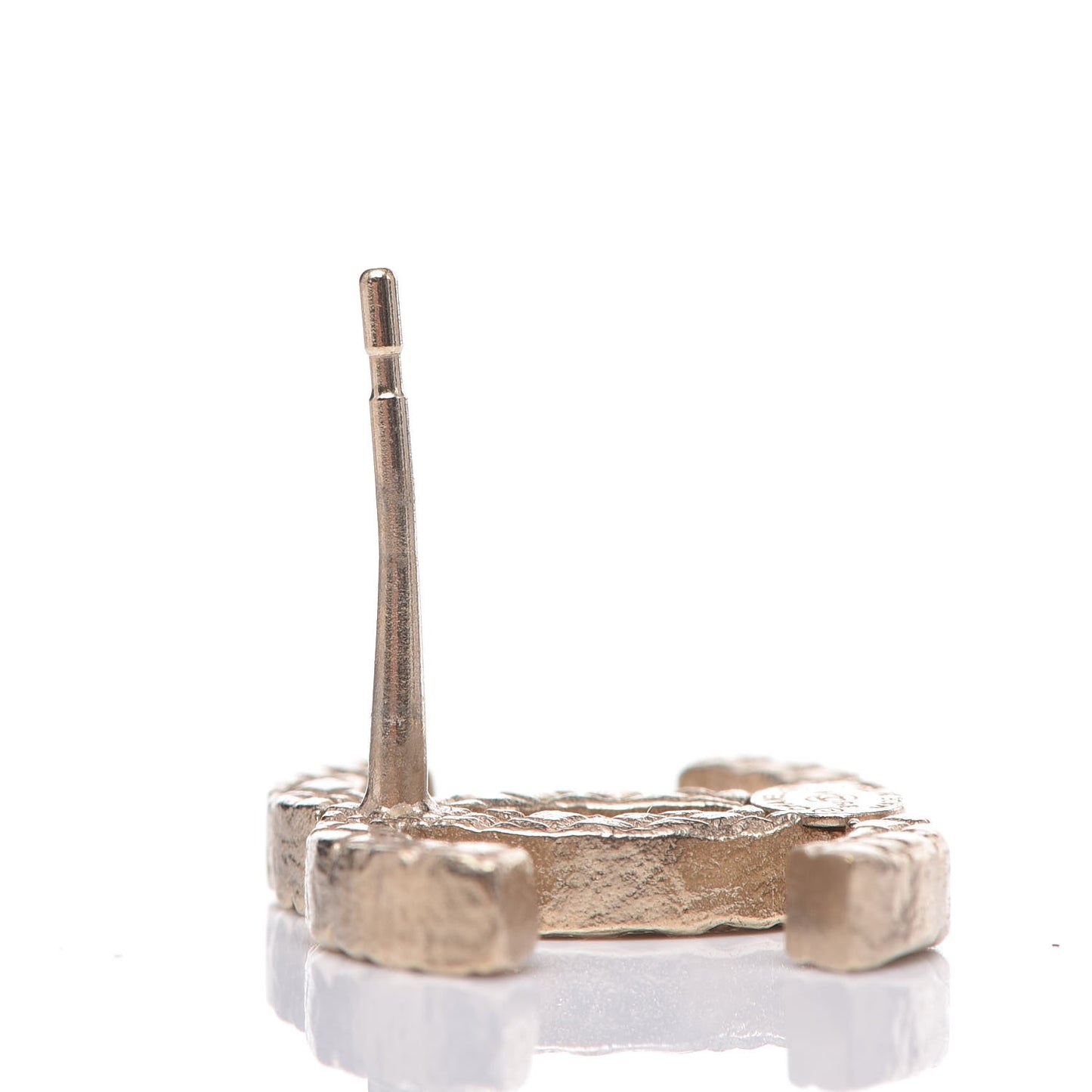 Quilted CC Earrings Gold