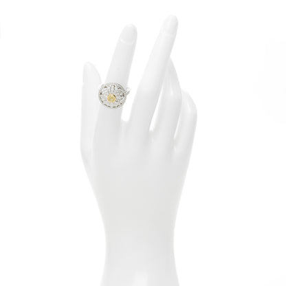 Tiffany Platinum 18K Yellow Gold Fancy Yellow Diamond Daisy Ring 51 5.75 3 of 7