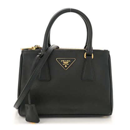 Prada Saffiano Lux Small Galleria Double Zip Tote Black 1 of 14
