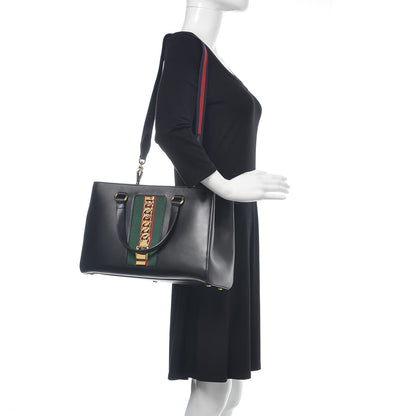 Gucci Calfskin Large Sylvie Top Handle Tote Black 2 of 10