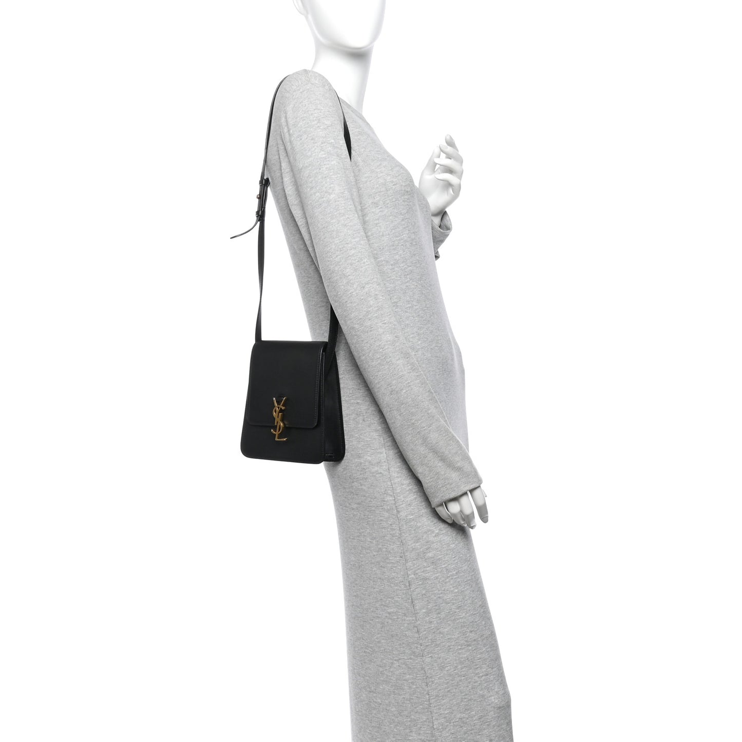 Smooth Calfskin North South Kaia Satchel Black