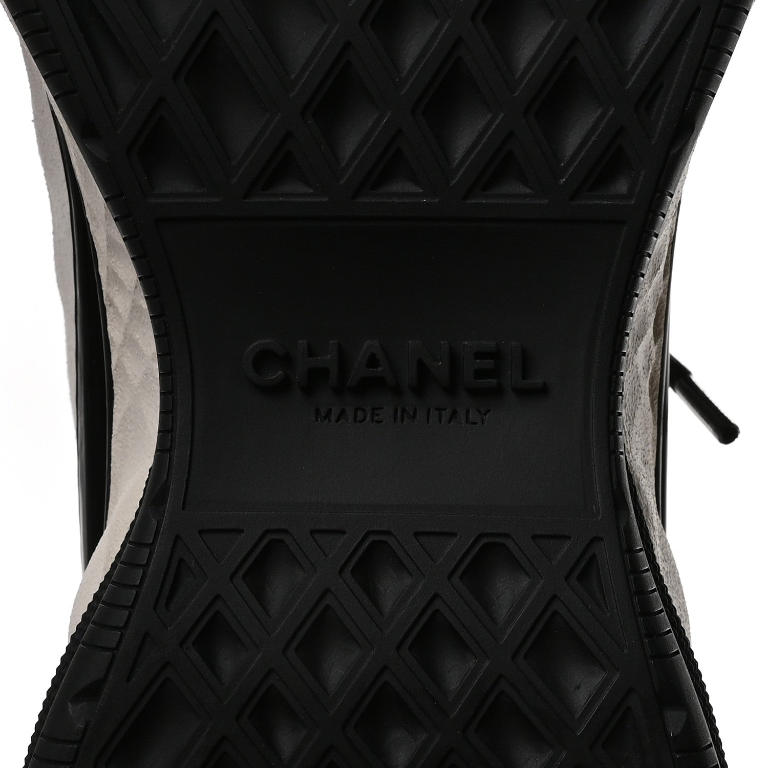 Chanel Fabric Suede Calfskin Sneakers 38 White Black 7 of 8