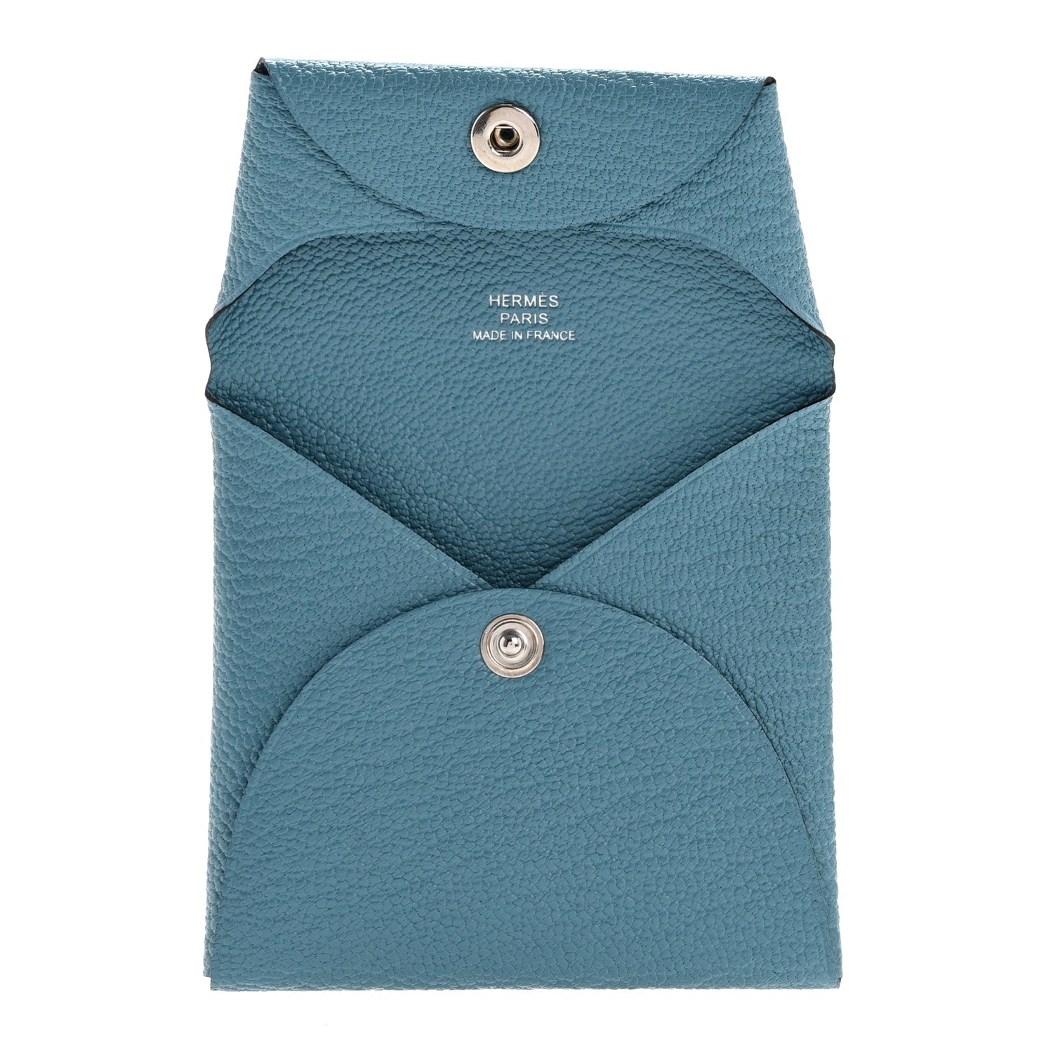 Hermes Chevre Mysore Bastia Coin Purse Bleu Aztec 5 of 9