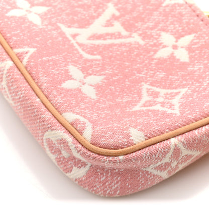 Louis Vuitton Denim Jacquard Monogram Micro Pochette Accessories Rose 8 of 10
