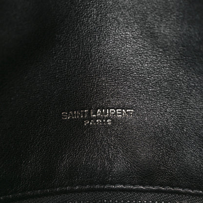 Saint Laurent Lambskin Quilted Monogram Monochrome Small Loulou Puffer Chain Satchel Black 6 of 15