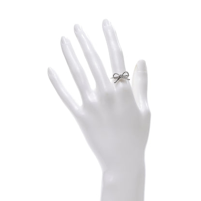 Tiffany Sterling Silver Textured Twist Bow Ring 54 7 2 of 4