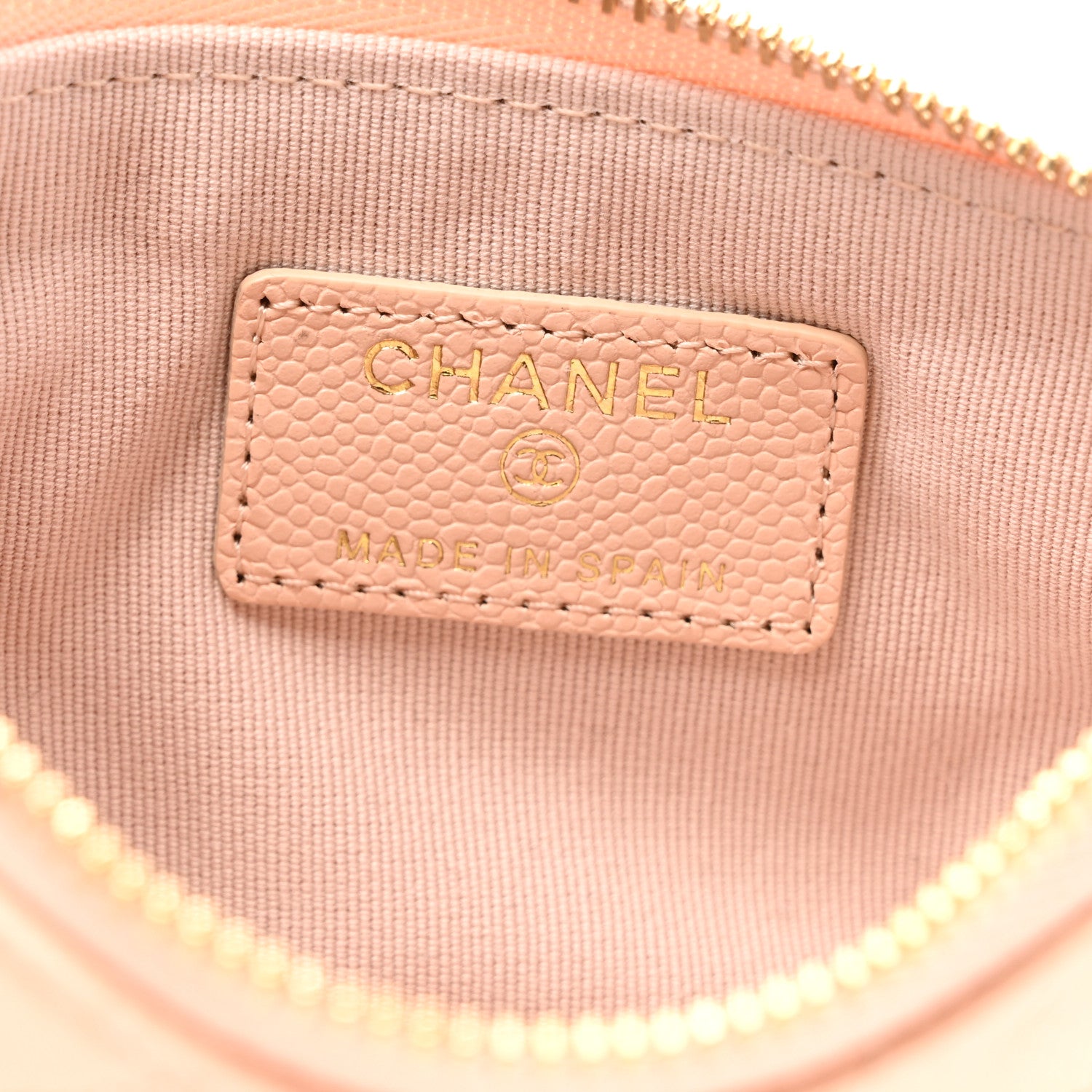 Chanel Caviar Quilted Small Cosmetic Case Light Beige 6 of 8