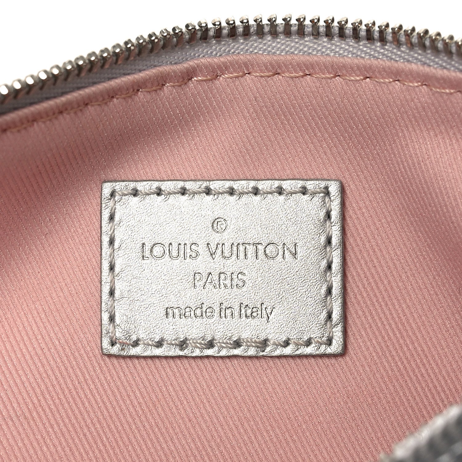Louis Vuitton Satin Sequin Monogram Giant Papillon Silver Pink 5 of 9