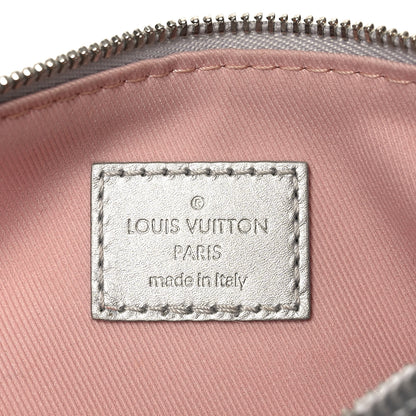 Louis Vuitton Satin Sequin Monogram Giant Papillon Silver Pink 5 of 9