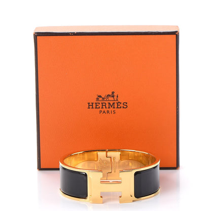 Hermes Enamel Wide Clic Clac H Bracelet PM Black 5 of 5