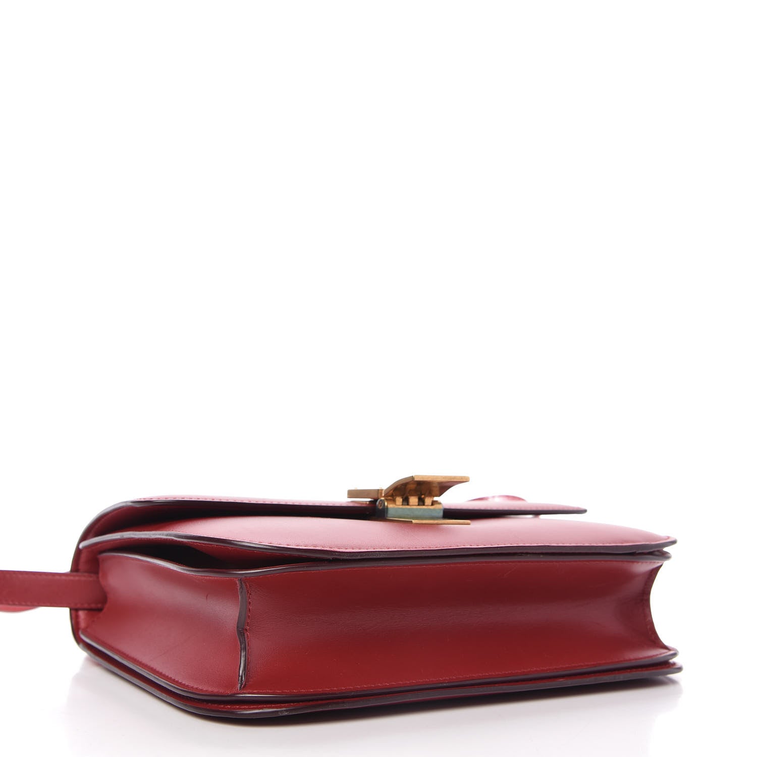 Celine Box Calfskin Medium Classic Box Flap Bag Red 4 of 13
