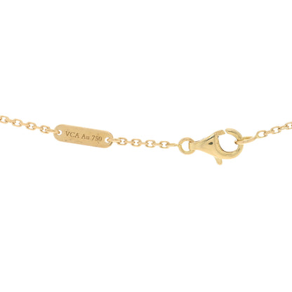 Van Cleef & Arpels 18K Yellow Gold Mother of Pearl Vintage Alhambra Pendant Necklace 4 of 4