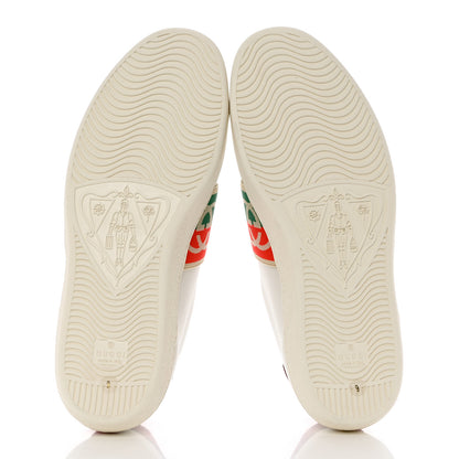 Gucci Calfskin Web Interlocking G Mens Ace Sneakers 9 White 5 of 9